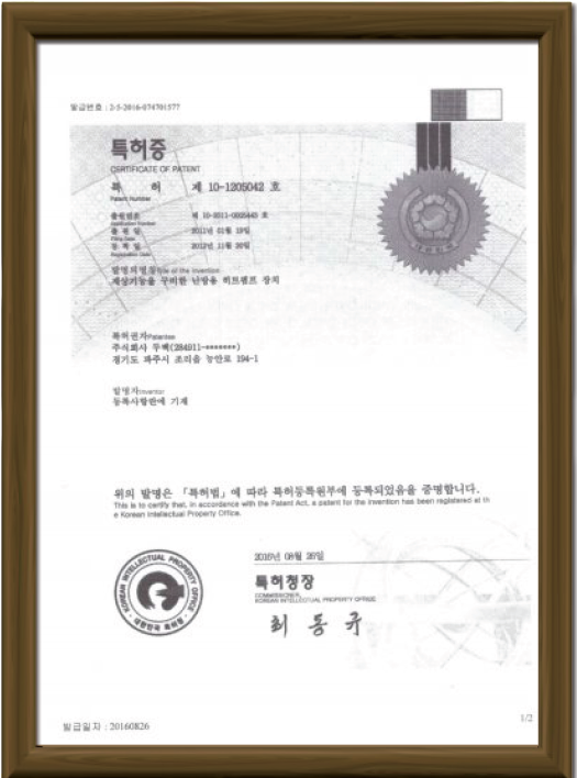 Everest Vacuum Patent Certificate